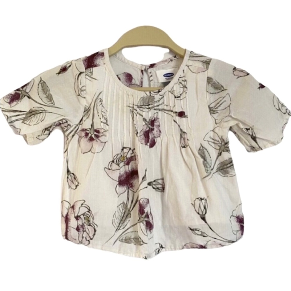 Old Navy boho floral light cotton tunic top 12-18m